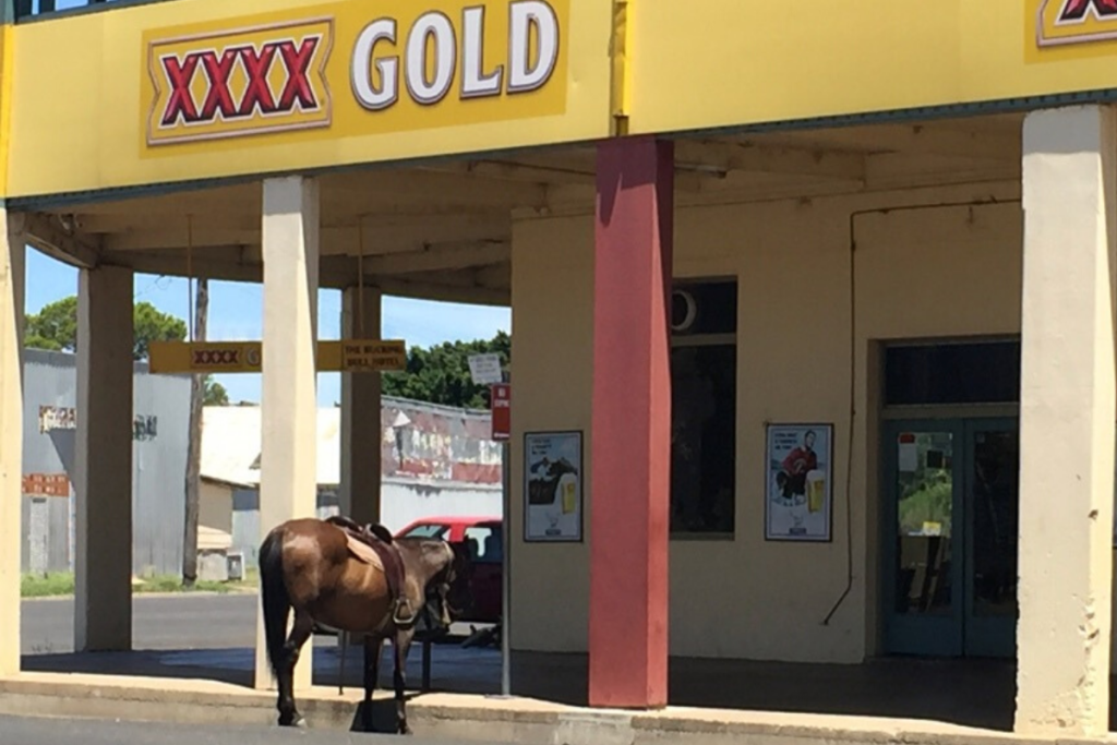 Yes you can ride your horse to the pub